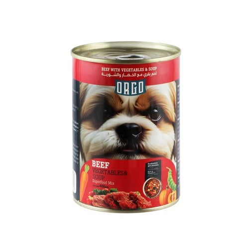 Orgo Wet Dog Food with Beef and Vegetables in Soup 400 gr