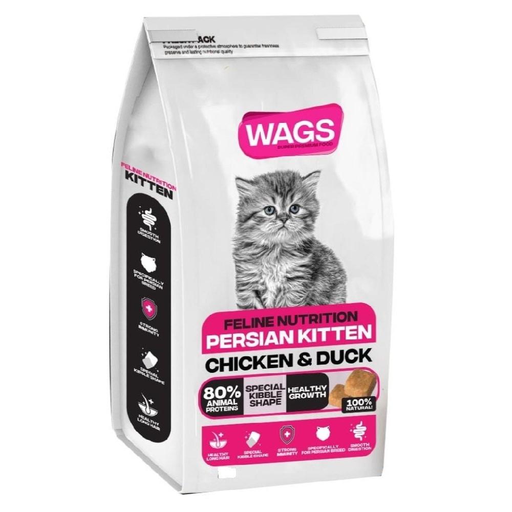 WAGS Dry food For Persian kitten Cat with chicken and duck 400 gr