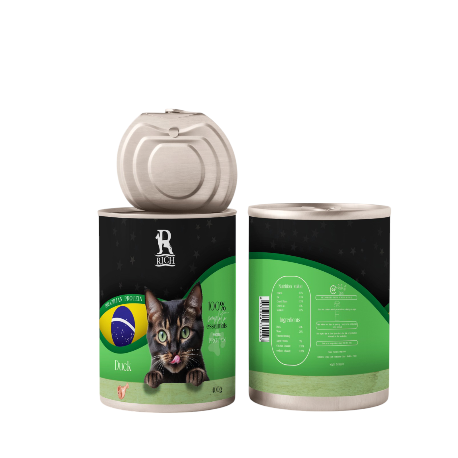 Rich wet Food for cats with Duck 400G