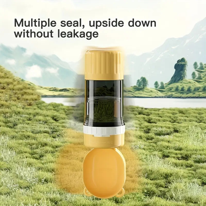 Portable pet water bottle and food container 400 ml