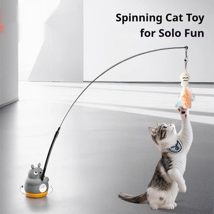 Spinning Cat Teaser Toy 360° – Hands-Free and Interactive Play