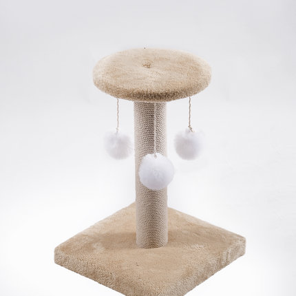 منصة شجرة القطط مع خدوش داخلية وأعمدة مقاس XX صغير