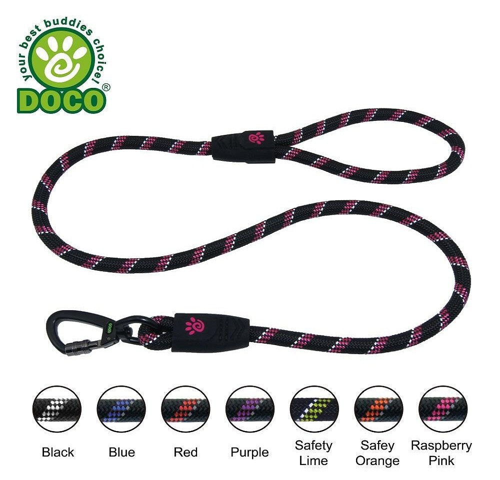 Doco Pink Reflective Rope Dog Leash 180cm