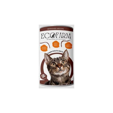 Eco farm wet food Chunks with heart for adult cat 400 gr
