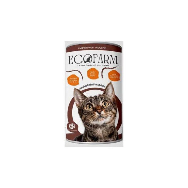Eco farm wet food Chunks with heart for adult cat 400 gr