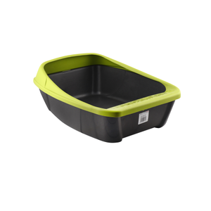 MPS Black and Green Cat Litter Tray