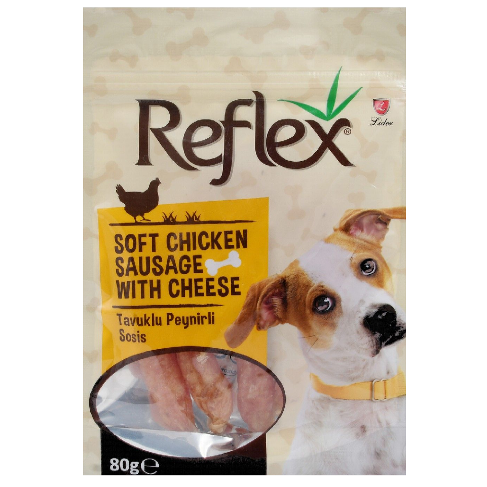 Reflex Soft Chicken Sausage With Cheese for dogs 80 gr