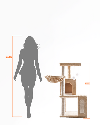 Cat Tree Platform With Indoor Scratches And Posts medium
