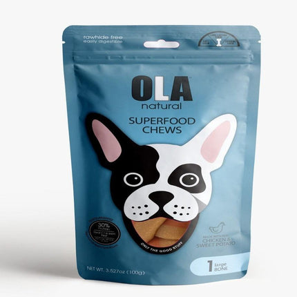 Ola Natural Chews Peanut Butter 1 large bone 100g