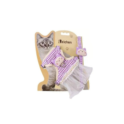 WANJIA Harness dress For Cat and Leash