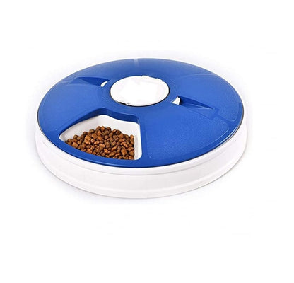 Naomi Blue And White Timed Feeder Pet Bowl