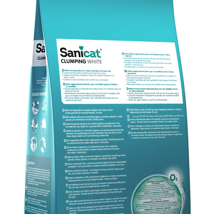 Sanicat Clumping White Fragrance Free 10 L