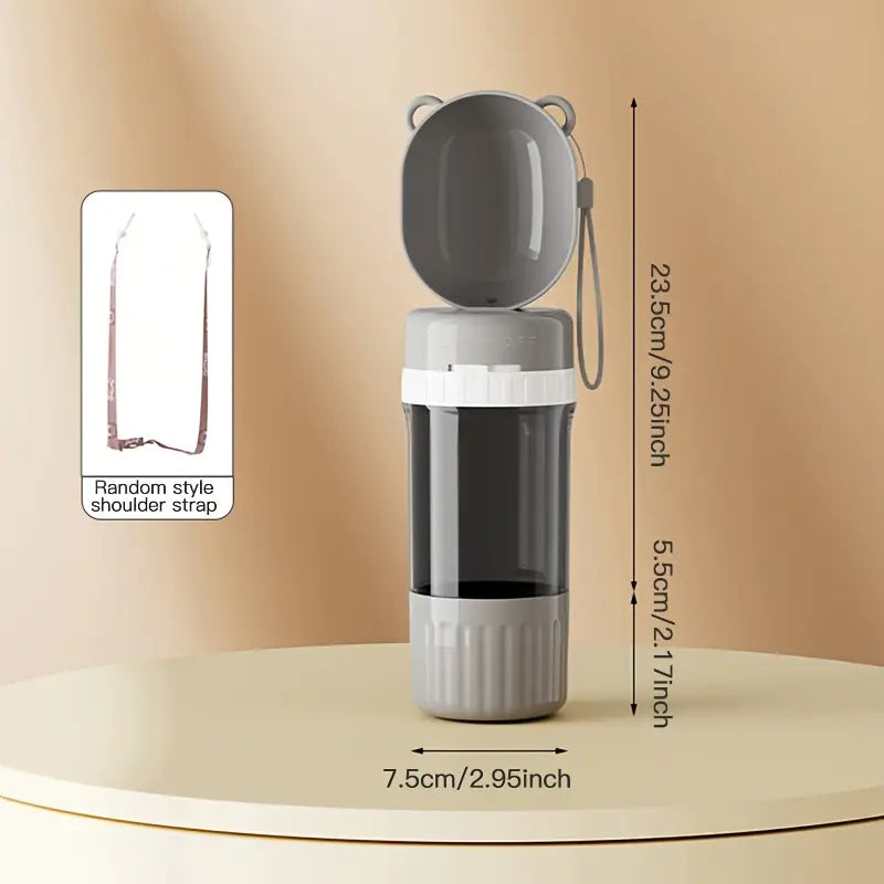 Portable pet water bottle and food container 400 ml