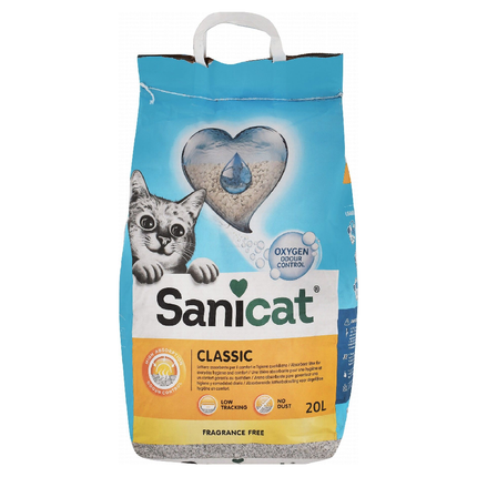 رمل القطط المتكتلة الكلاسيكي من سانيكات، 20 لتر