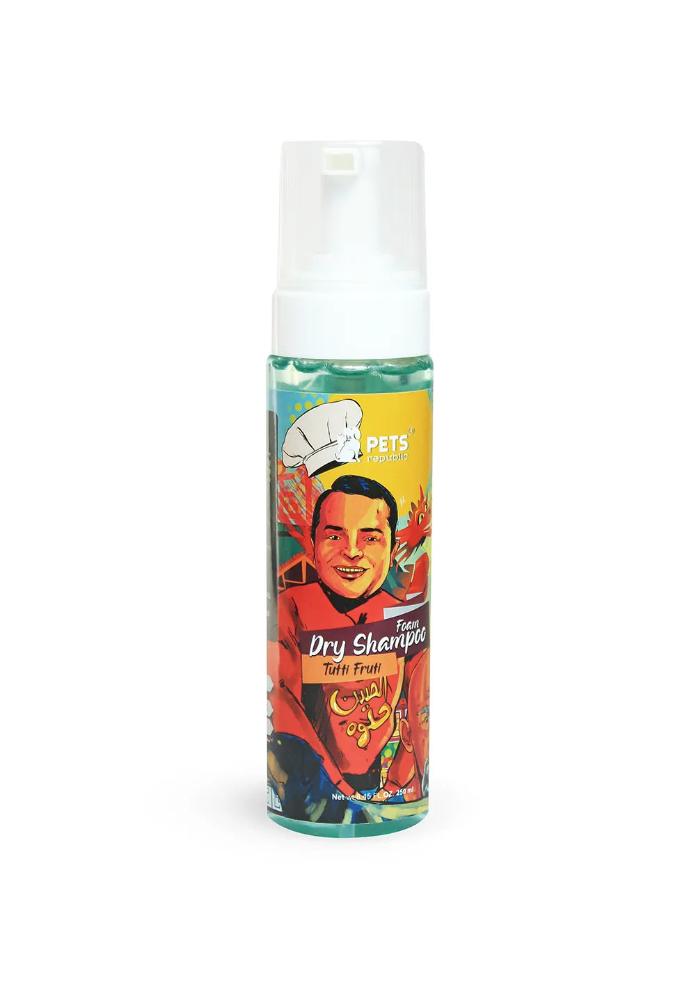 Pets Republic Antibacterial Foam Pet Shampoo Tutti Frutti Scent 250 ml