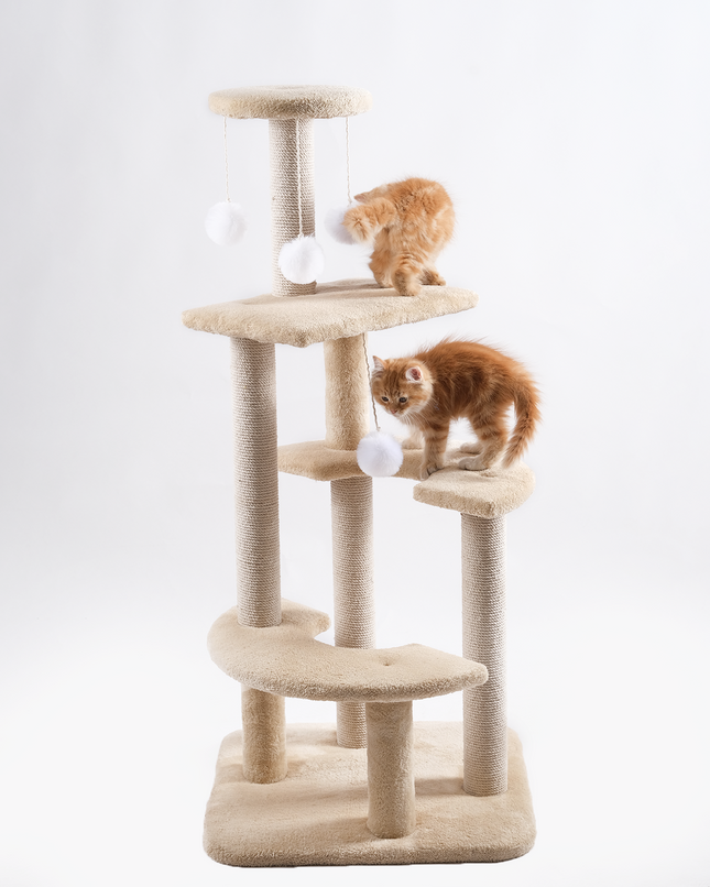 Cat Tree Platform With Indoor Scratches And Posts medium