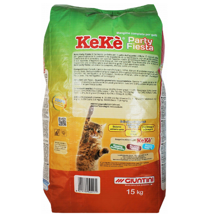 Keke Party Fiesta Dry Cat Food with Chicken 15 kg