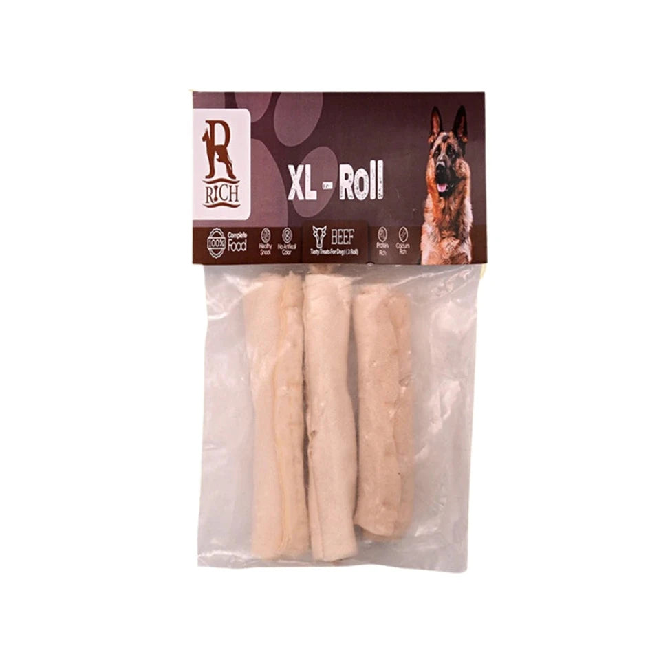 Rich Calcium Xl Roll Dog Treats 3 Bones