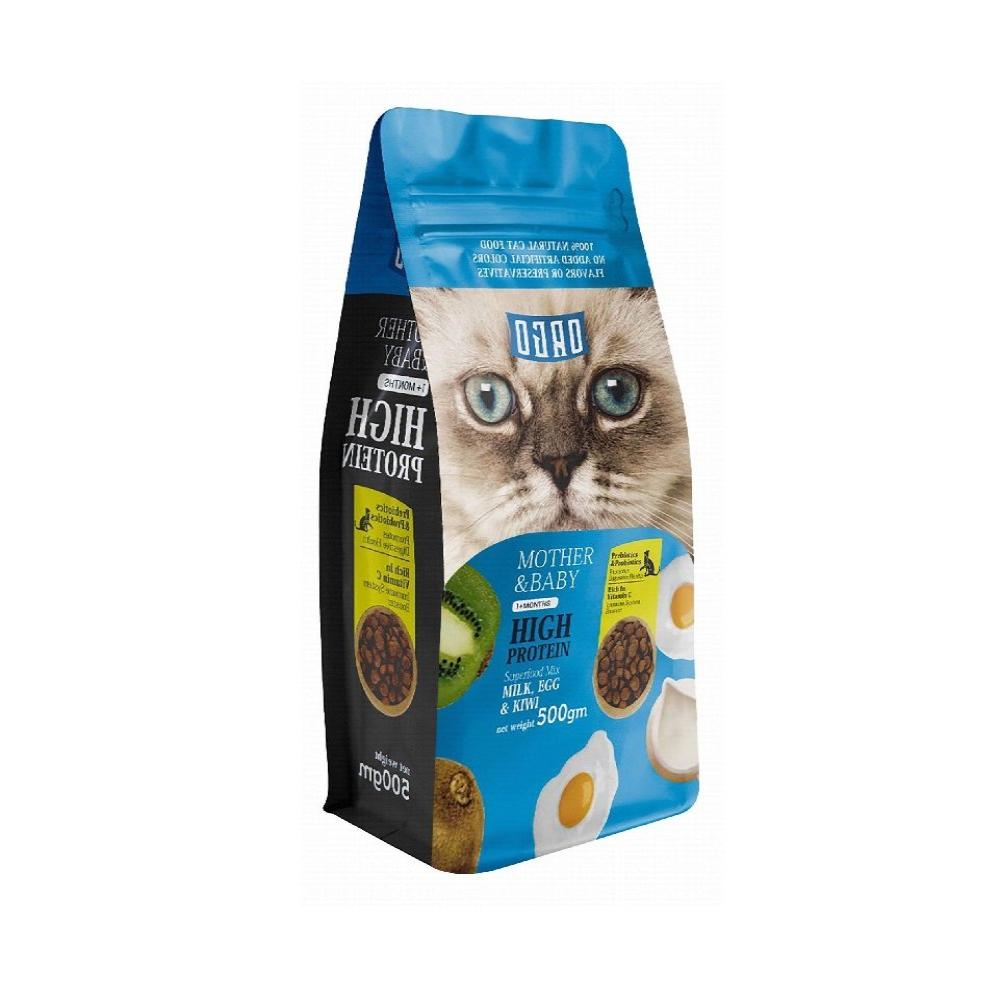 Orgo Mother and Baby Dry Food For Cat Milk and Kiwi 500G