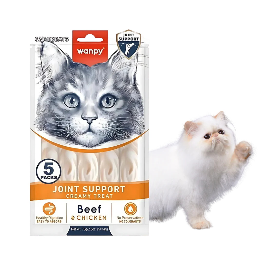 Wanpy Cat Joint Support Treats Creamy Beef And Chicken 5 pcs