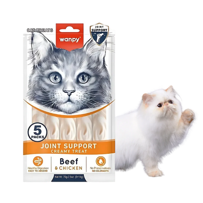 Wanpy Cat Joint Support Treats Creamy Beef And Chicken 5 pcs