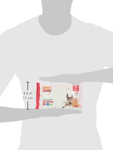 مناديل تنظيف العيون للحيوانات الأليفة من Omni Guard، 40 منديلًا