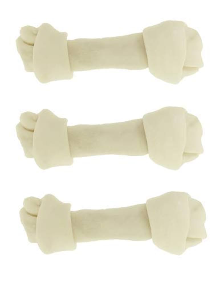 Rich White Knotted Bone Dog Treats 3 pcs