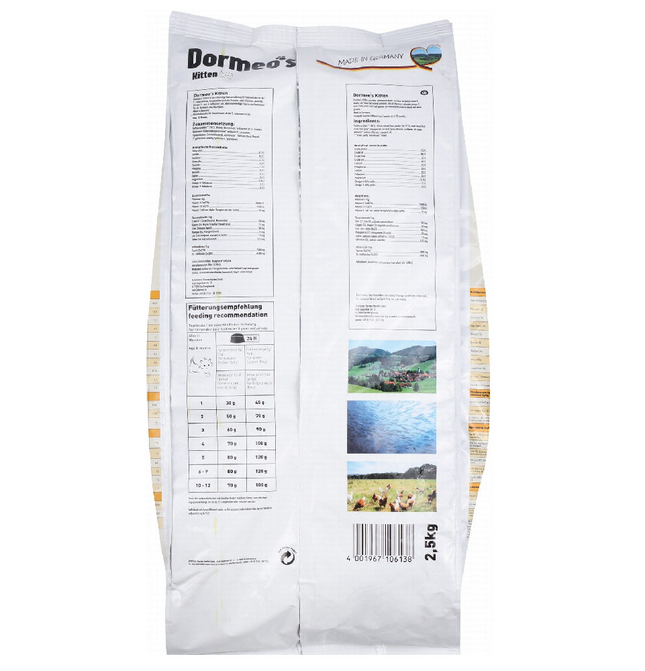 Dormeo's Dry Food with chicken for Kittens Cats 2.5 kg