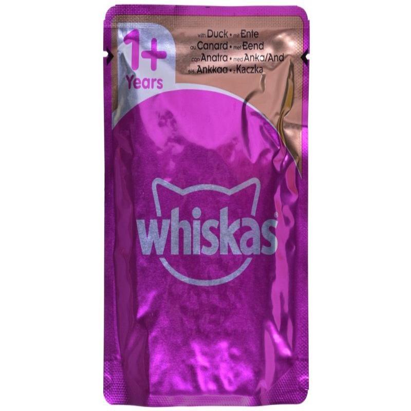 Whiskas Wet Cat Food with Duck for Adult Cats 80 gr