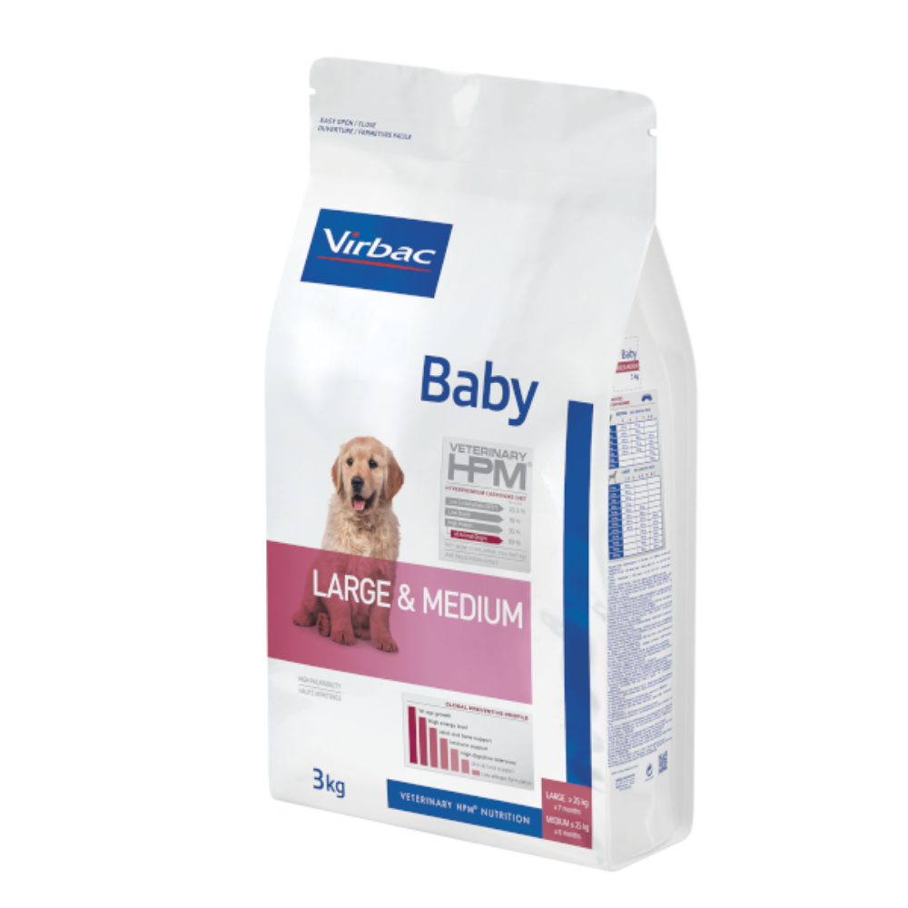 virbac dry food for dog baby large and medium 3 kg