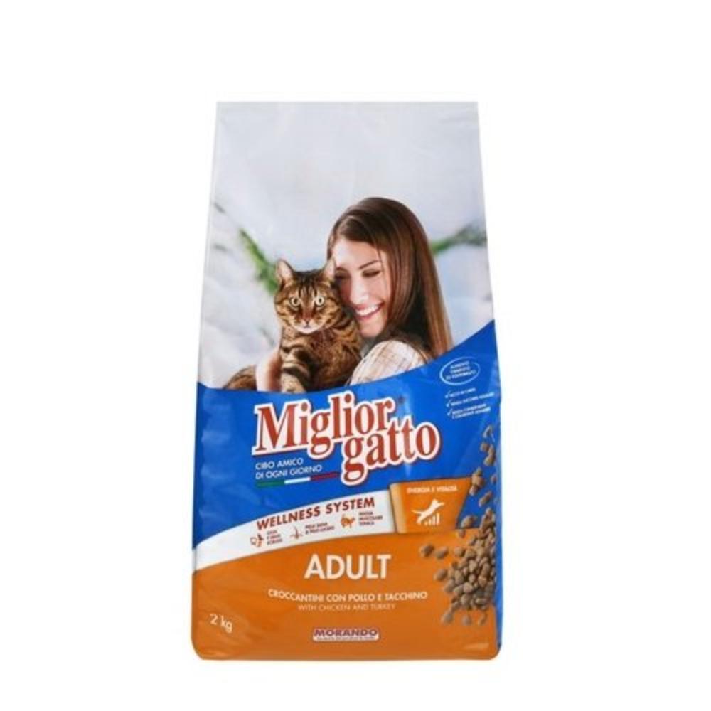 Miglior Gatto Dry Food with Chicken and Turkey for Adult Cats 2kg