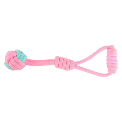 Cotton rope toy for dogs pink color from beibei pet