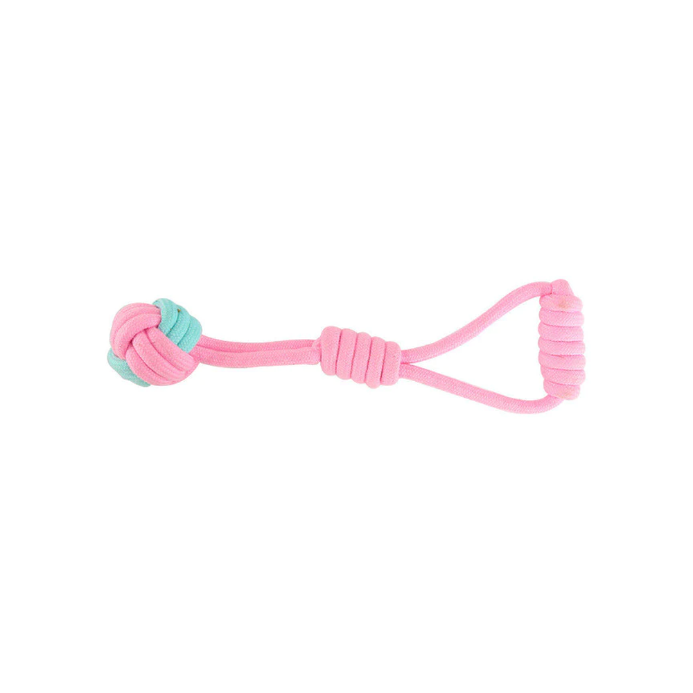 Cotton rope toy for dogs pink color from beibei pet