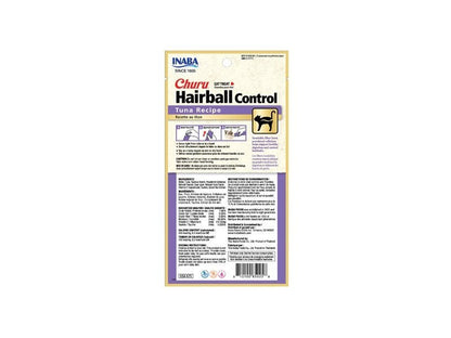 Inaba Churu Hairball Control Cat Treat Paste with Tuna 4 in 14 gr