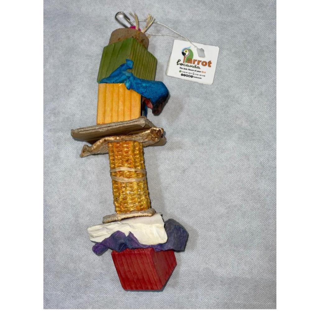 parrot locanda Multicolor Wooden Hanging Bird Toy