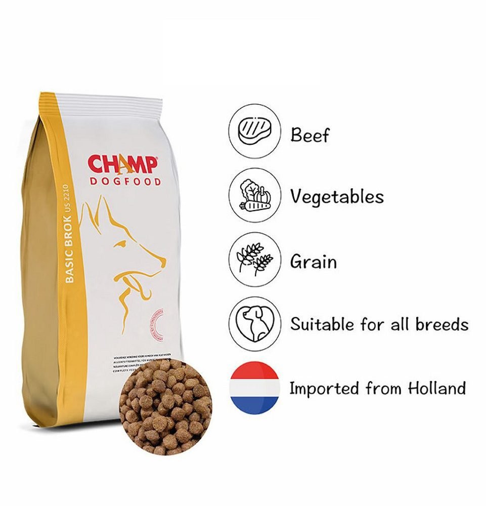 Champ Dry Food With Basic Brok Yellow 10 Kg