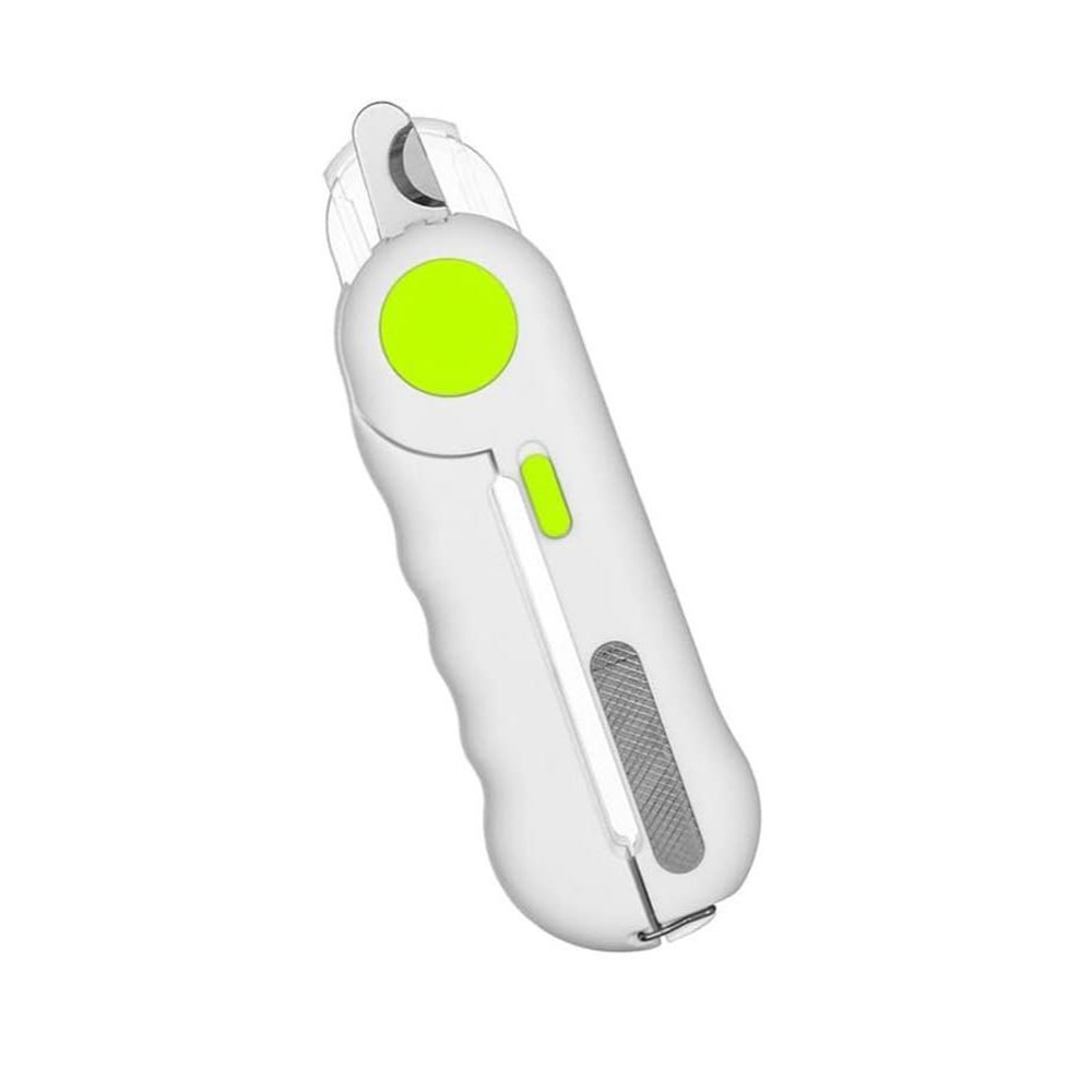 led Pet Nail Clipper with Filer White