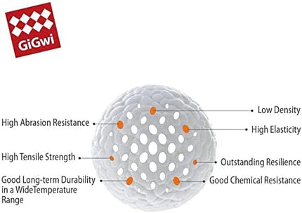 Gigwi Pop-Pals Small to Medium White Ball Dog Toy