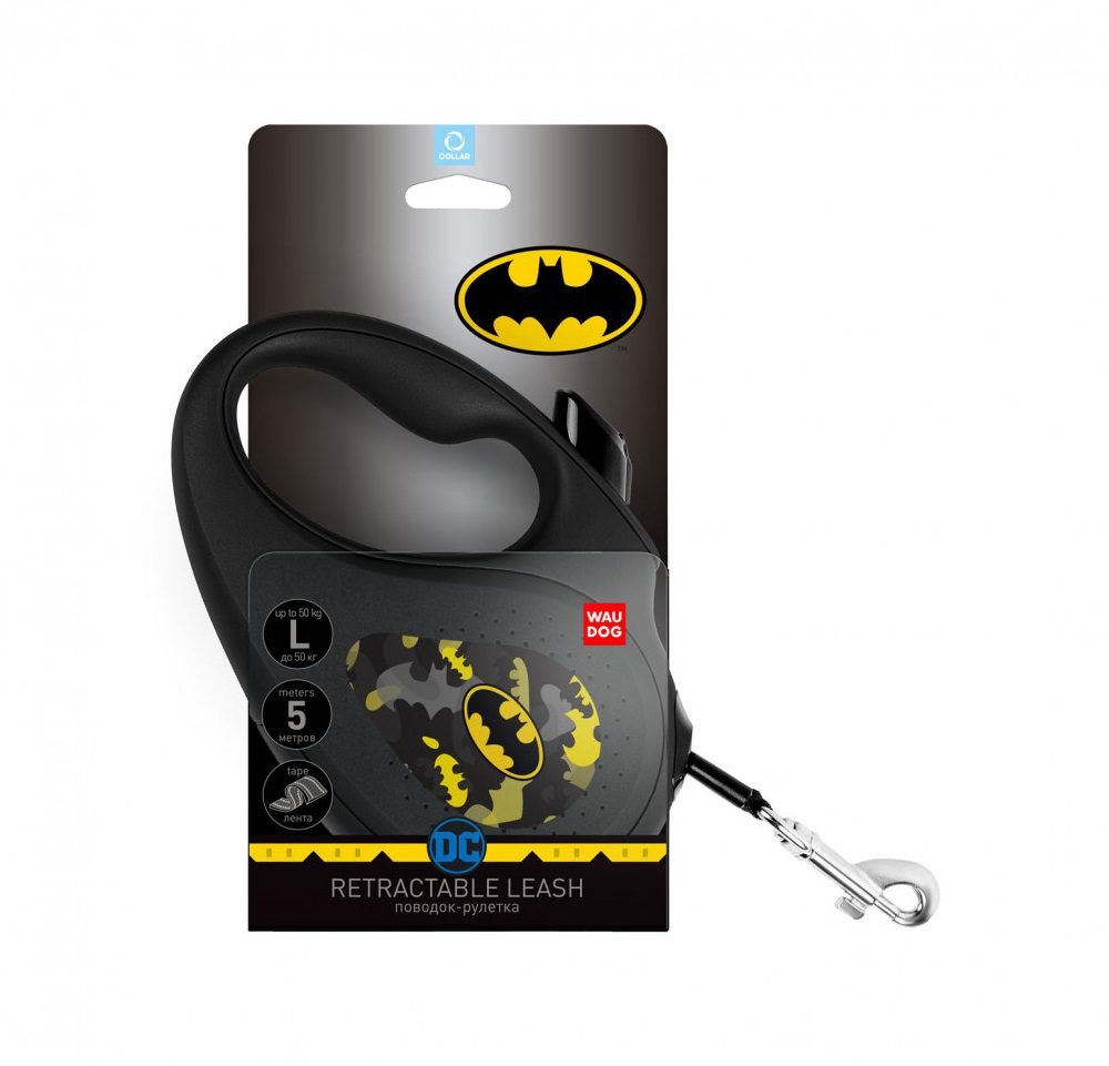 WAUDOG Retractable Large Leash With Unique Batman 2.0 Design