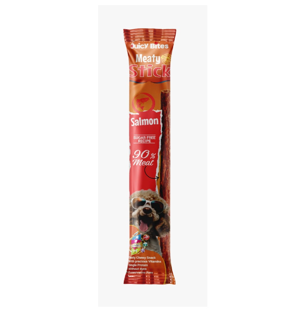 JUICY BITES Meaty Stick Dog with Salmon 1 PCS