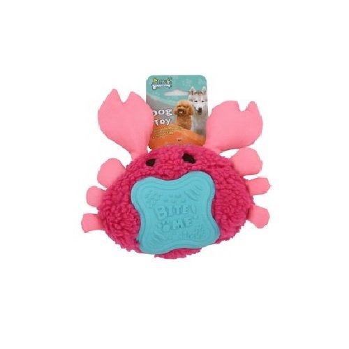 Soleil Pink Crab Shaped Dog Chew Toy