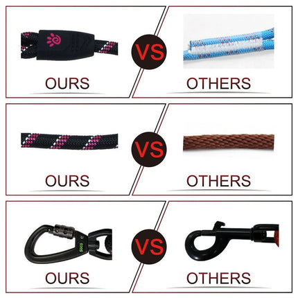 مقود الكلب الوردي العاكس من دوكو بطول 180 سم