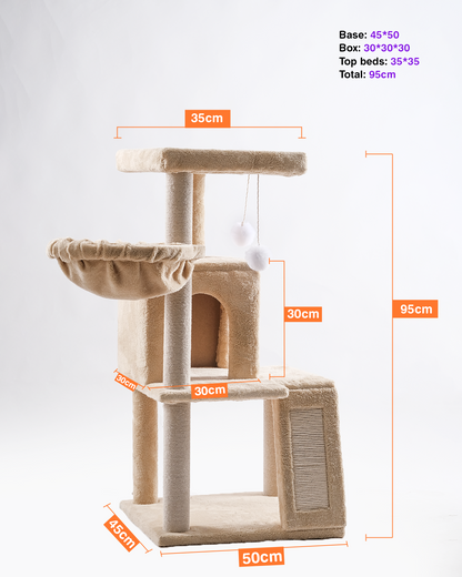 Cat Tree Platform With Indoor Scratches And Posts medium