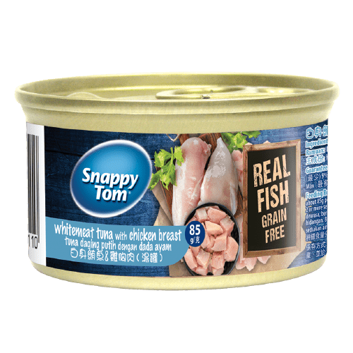 Snappy Tom White Meat Tuna With Chicken Breast 85G