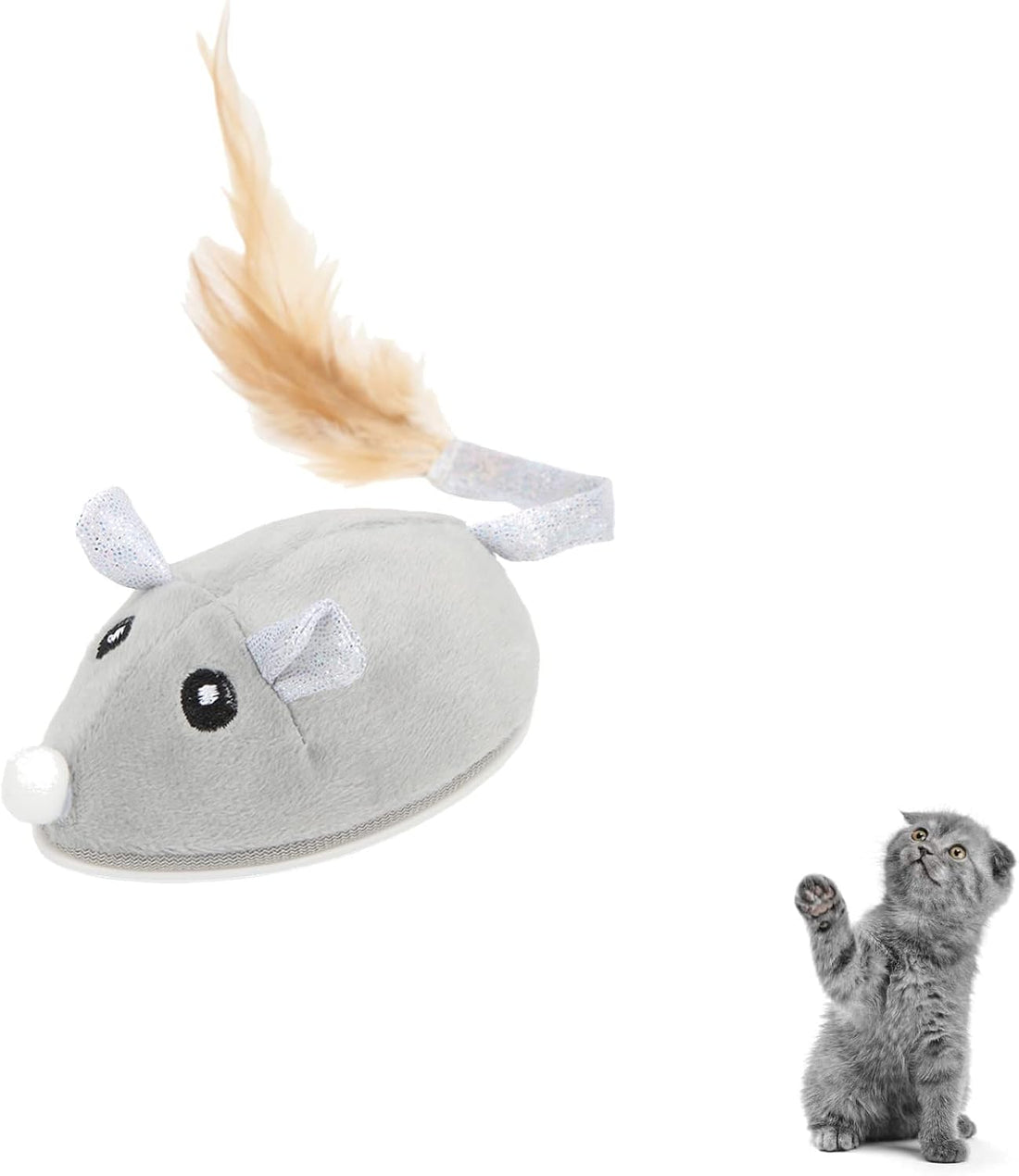 Cat Toy Automatic Moving Mouse with Furry Tail