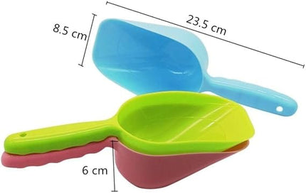 Multifunctional Plastic Pet Food Scoop Large Capacity Feeding Shovel Blue