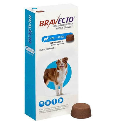 Bravecto Chewable Tablet  Fluralaner For Dogs 20-40 Kg