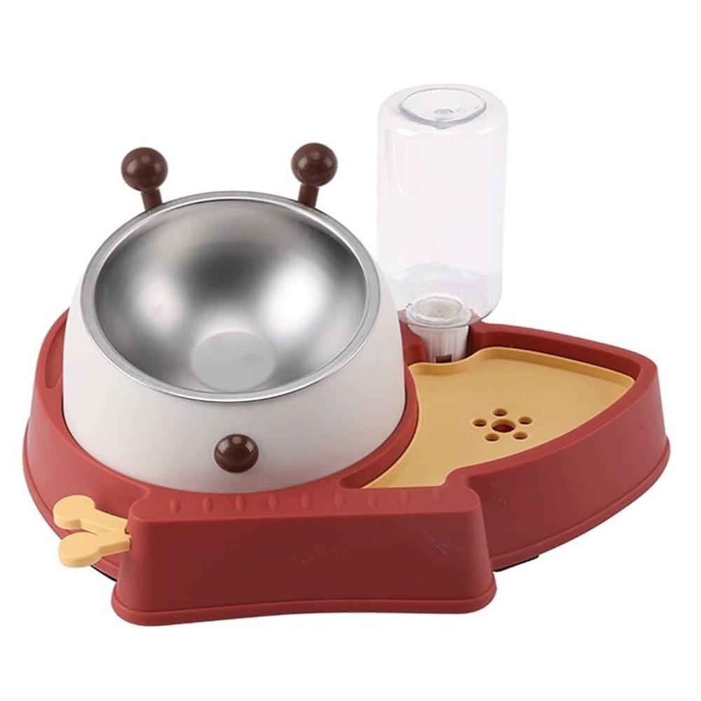 COSYOO Double Pet Food Bowl Detachable Cute Stainless Steel