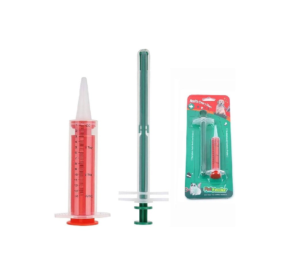 Pet Feeding Syringe Green And Red