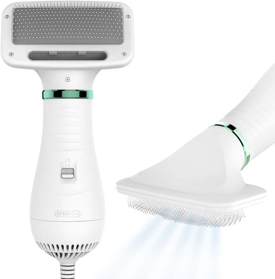 Pet hair dryer with cold and hot air